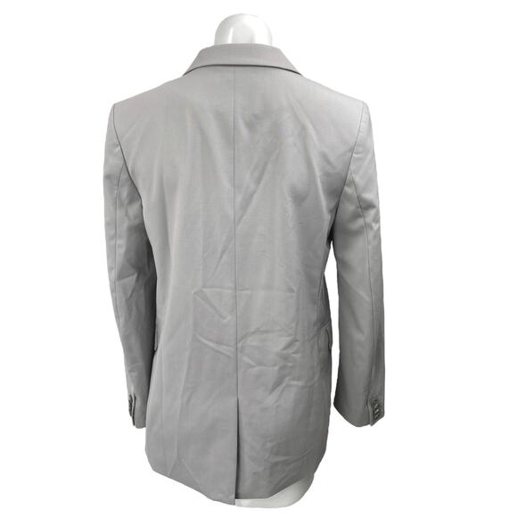 H&M Women's Gray Long Sleeve Notch One Button Blazer Coat Suit Jacket Size XS - Picture 2 of 4